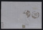 Austrian Levant 1871 Smyrna To Genoa Italy 3sld   10sld Pair On Folded Letter