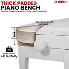 5 Core Duet Piano Bench 3 Inch Padded Cushioned Stool Wooden Musician Chair