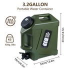 3 2 Gallon Water Jug Camping Water Container Bpa Free Portable Emergency Water S