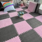 Soft Plush Eva Foam Play Mat Interlocking Floor Tiles Kids Room Carpet