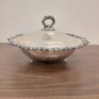 Footed Serving Covered Dish Bowl Marked Epca Bristol Silver Plate By Poole  122 