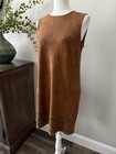 Spense Petities Brown Faux Suede Shift Dress Women s Size 8p