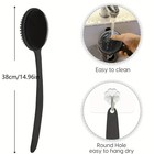 Silicone Back Scrubber Brush For Shower Long Handle Body Deep Cleansing And Exfo