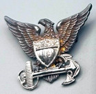 Wwii 1 20 10k Gold On Sterling Uscg Coast Guard Officer Cap Badge W  Box By H h