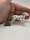 Vintage Mini Porcelain Dalmatian Dog Tiny Trinket Figurine Repaired    