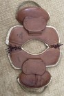 Old 1920s Antique Thick All Tan Leather Football Shoulder Pads Vintage Rawlings