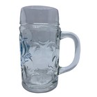 No Label Brewing Co  Oktoberfest 2019 Glass Beer Mug 6 5    Heavy Clear Italy Made