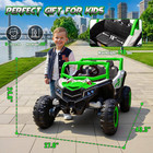 Green 24v Kids Utv 4wd Electric Ride On Car Power Wheels With Remote Led Music