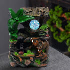 Tabletop Resin Rockery Fengshui Waterfall Decoration Indoor Water Fountain Light