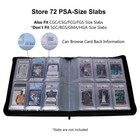 Rieton Graded Card Binder  72 Psa cgc csg Slabs  6-pocket  Black