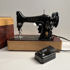 Vintage Singer 99  3 4  Portable Sewing Machine Ca 1956 In Case Clean   Working 