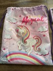 Girls Unicorn Rainbow 4pc Accessory Set Bag Tumbler Beaded Jewelry Box