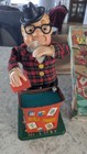 1960 s Antique Vintage Mr  Lucky Wind Up Marusa Japan Drinking Dice Tin Toy