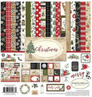 Carta Bella Paper  Christmas Collection Kit Paper  Red green black tan  12-x-12-