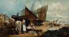 Style Of William Shayer  1811-1892  - Large Late 19th Century Oil  Fisherfolk