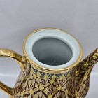 Handpainted Set Thai Gold Tone Pottery Benjarong Porcelain Golden Leaf Trim Vtg 