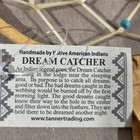 Authentic Navajo Dream Catcher Handcrafted Tan 5  Diameter