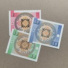 3 Pcs Banknote Lot  Kyrgyzstan Kazakhstan Currency Set  Paper Money  Square Note