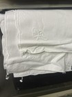 Vintage Embroidered Linen Napkins Set Butterfly Cutwork White Table Linens Lot
