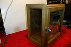 Antique Counter Top Display Case Wood 3 Glass Shelfs Apothecary Cabinet  Vintage