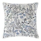 Embroidered Floral Throw Pillow 18x18 Velvet Indoor Cushion Home Decor New