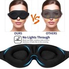 3d Sleep Eye Mask Total Light Block Soft Contoured Blindfold For Travel Rest Nap