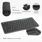 Rkm709 2 4 Gigahertz Ultra-slim Wireless Keyboard And Mouse Combo  Multimedia   