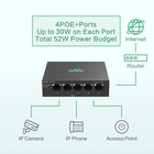 5ports Gigabit Network Switch W  4 Poe  Ports Total 52w Each Port 30w Plug play
