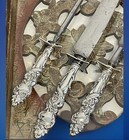 3 Pc Columbia Carving Set 1847 Rogers Bros Serpent Silverplate Flatware