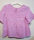 Cat   Jack Girl s Size Large 10   12 Short Sleeve Shirt Blouse Top Hearts 