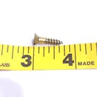 Vintage Nos  Solid Brass Wood Screws With Slotted Flat Head 3 4  X  8 - 12pk