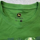 John Deere Men s Green Tractor Waffle Thermal Shirt Large 