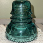 Vintage Hemingray No  40 Glass Insulator Aqua Blue Green 4  Tall 11
