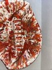 Mid Century Modern Vintage Ashtray W drip Glaze Orange red brown And White Large