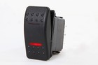   3 Pcs Marine Boat Rv Rocker Switch On-off-on Dpdt 7 Pin 2 Red Led Trailer