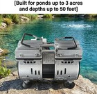 550w Pond Aerator For Lake Up To 3 Arces 5 2cfm 3 4 Hp Air Compressor With Timer