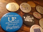 13 Button And Pin  Lot  Michigan  Kids  Bunny Bread  Dragon  New Orleans  Art  