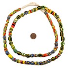 Oval Antique Venetian African Millefiori Trade Beads  15866 10mm Ivory Coast
