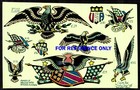 Bundle Of Four Vintage Colored Tattoo Flash Badlands Tattoo Oakland Ca Prints