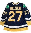 Ben Nelsen Game Worn Used Univerity Of Notre Dame Hockey Jersey - 1993-1996