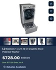 Lg Wd200cv 1 Cu  Ft  Sidekick Mini Washing Machine Graphit
