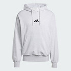 Adidas Men s Sweatshirt Grey black - Essentials Feelcozy Fleece Hoodie Cotton