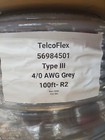 Wire  4 0 Awg Telcoflex Type Iii  Gry - Price Per Foot - Free Shipping 