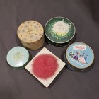 Vintage Dusting Powder Boxes Lot Of 5 Advertising Vanity Collectibles 1940s 50s