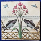 Minton s Victorian 8    Square Stoke On Trent Ceramic Decorative Fish Tile C 1873