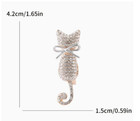 Cat Pin Brooch Fashion Jewelry Fast Free Shipping Rhinestone