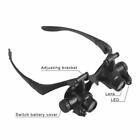8 Lens Jewelry Watch Repair Magnifier Double Eye Loupe Glasses With Led Light Us