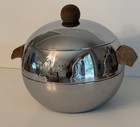 Vintage West Bend Penguin Hot   Cold Server Ice Bucket Wood Handle Mcm Insulated