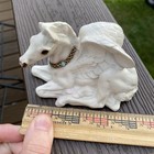 Windstone Editions Baby Pegasus Foal Statue White Blue Gemstone Necklace 4 5x3   