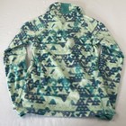 Columbia 1 4 Zip Fleece Pullover Women   s S Arctic Air Geometric Mint Teal Light